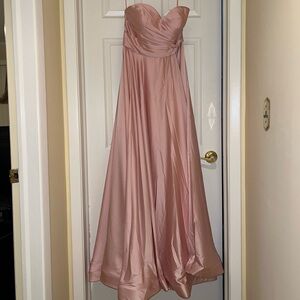 Chic Strapless Blush Gown
